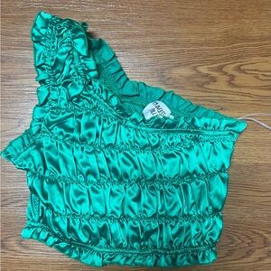 Princess Polly green one shoulder top